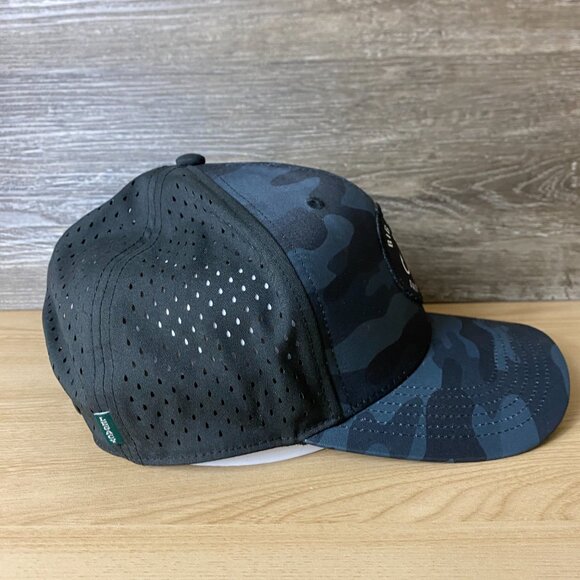 Big Dick's Salty Seaman Hat Cap Strap Back Gray Black Camo Adjustable - Picture 6 of 9